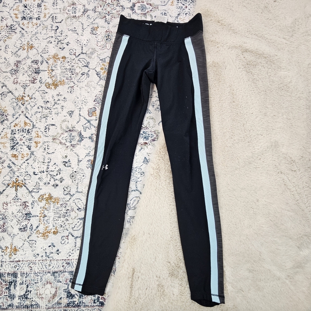 Under Armour Black Blue Cold Gear Leggings XS